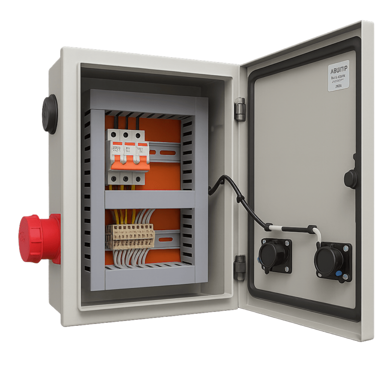 Painel de Controle Elétrico Detalhado